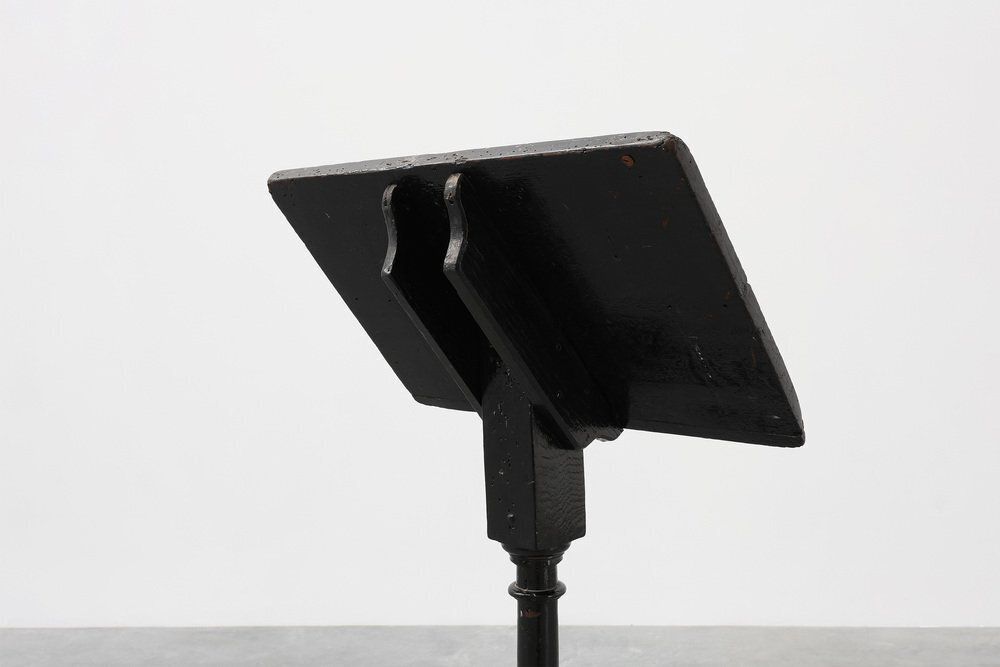 Rustic French Black Bookstand In Wood, 1850 photo 1257.0