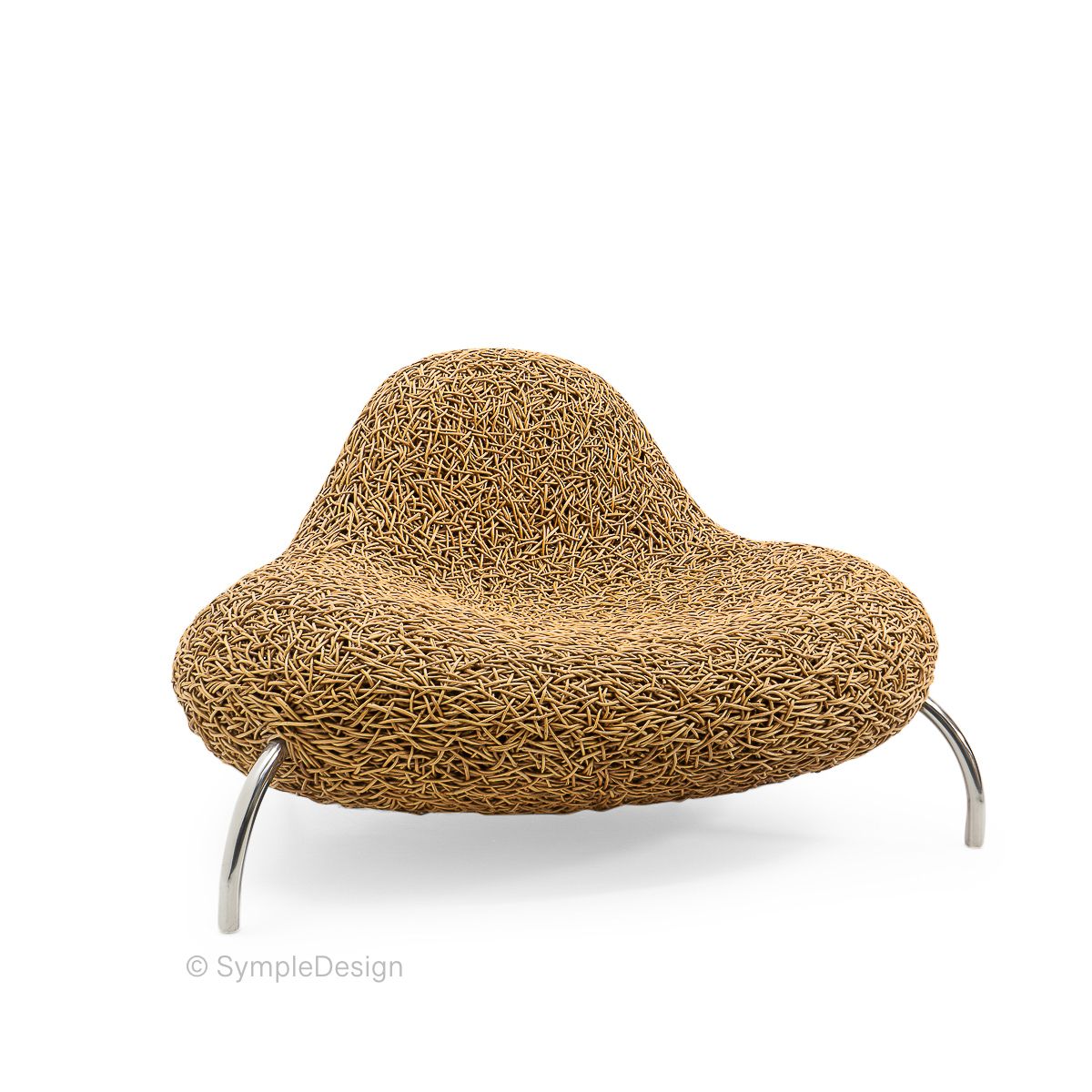 Contemporary Design Planet 2001 Rattan Lounge Chair, 2000s photo for sale