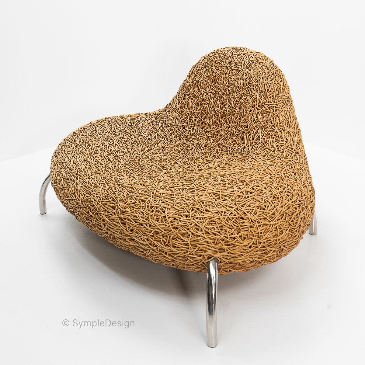 Contemporary Design Planet 2001 Rattan Lounge Chair, 2000s photo Furniture