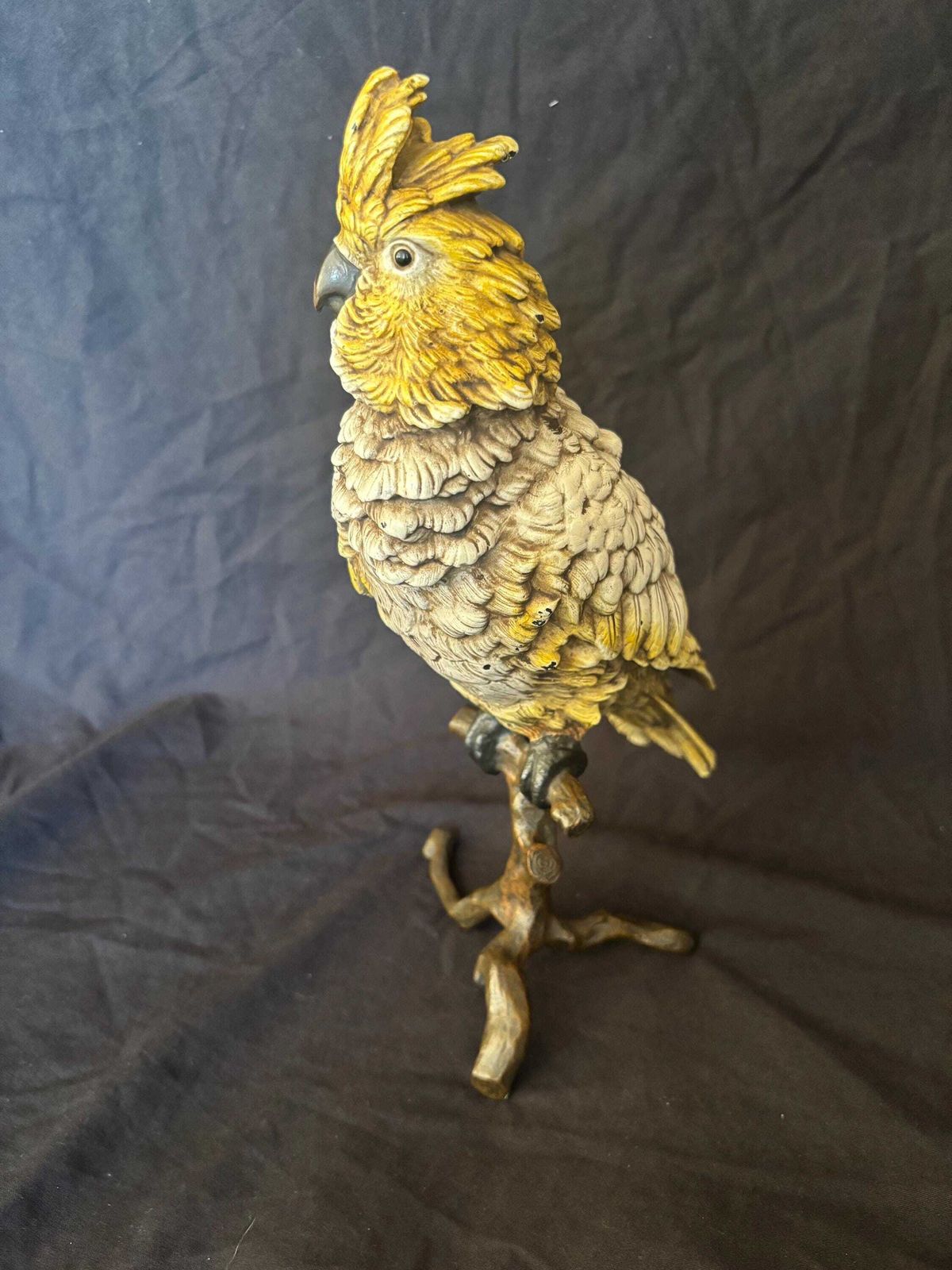 Bergman: Large Austrian Cold Painted Bronze Model Of A Cockatoo