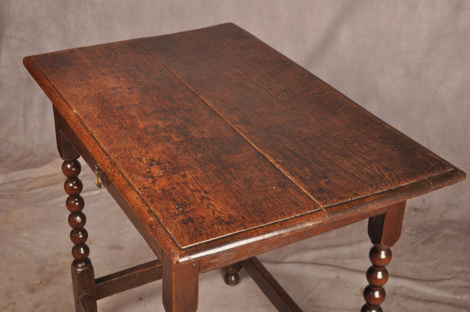 17th Century Oak Bobbin Turned Side Table photo vinterior