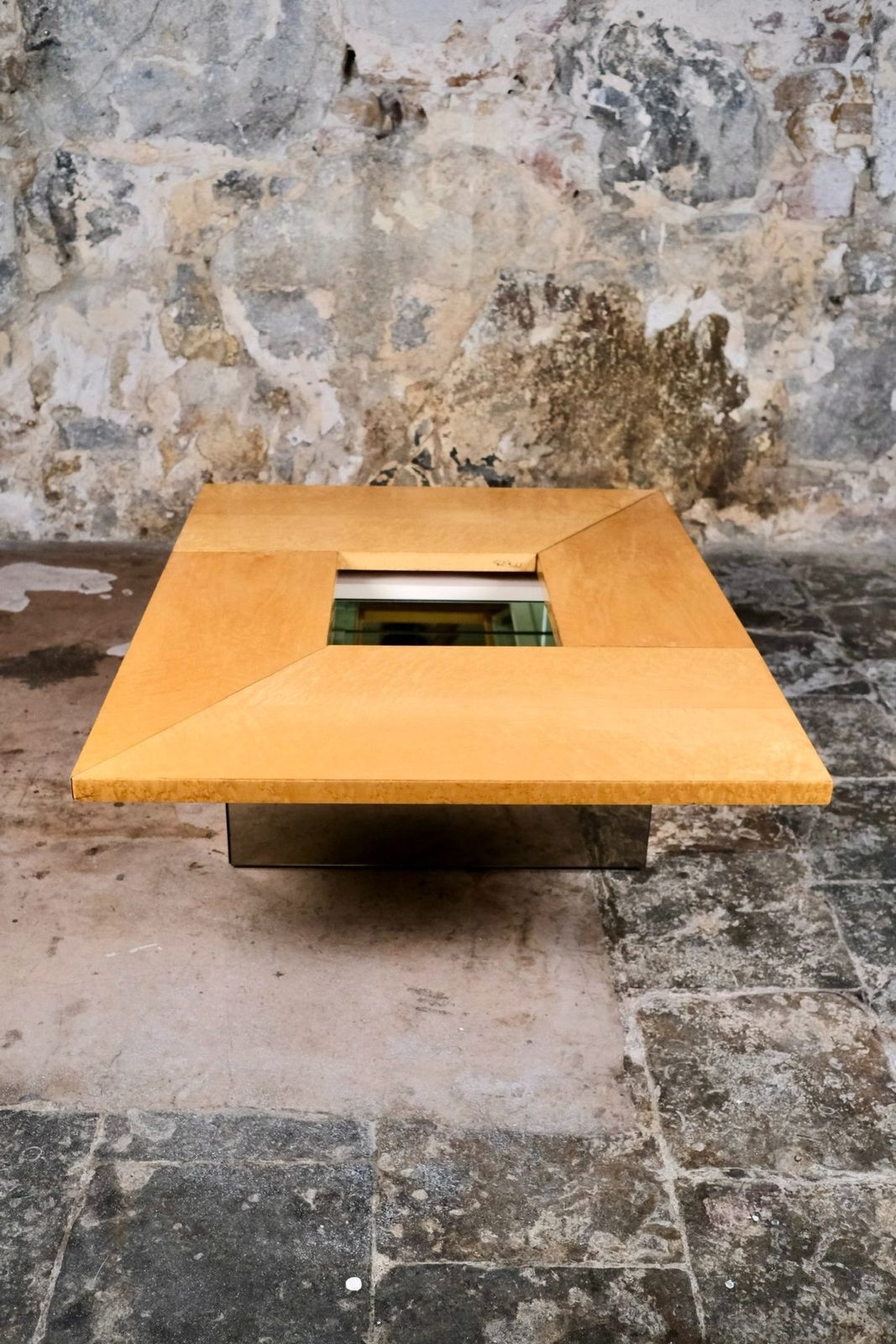 Ash Burl Wood Coffee Table By Paul Michel For Roche Bobois, France, 1980s photo 1600.0