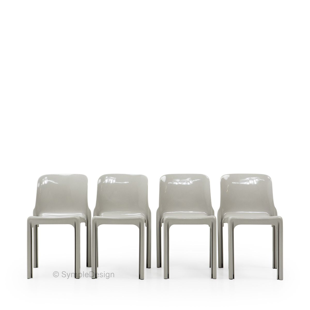 Selene Chairs By Vico Magistretti For Artemide, 1960s, Set Of 8 photo furniture