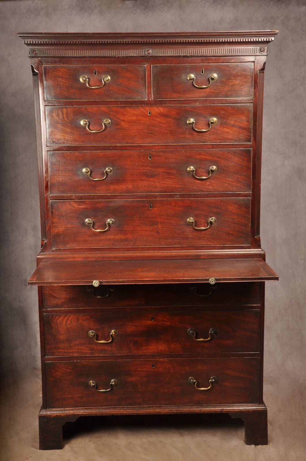 Furniture Fine 18th Century Mahogany Tallboy photo