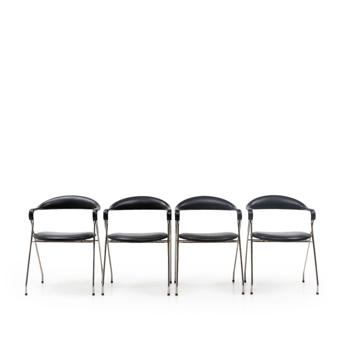 Swiss Design Classic Hans Eichenberger Saffa Chairs, Set Of Four, 1980s