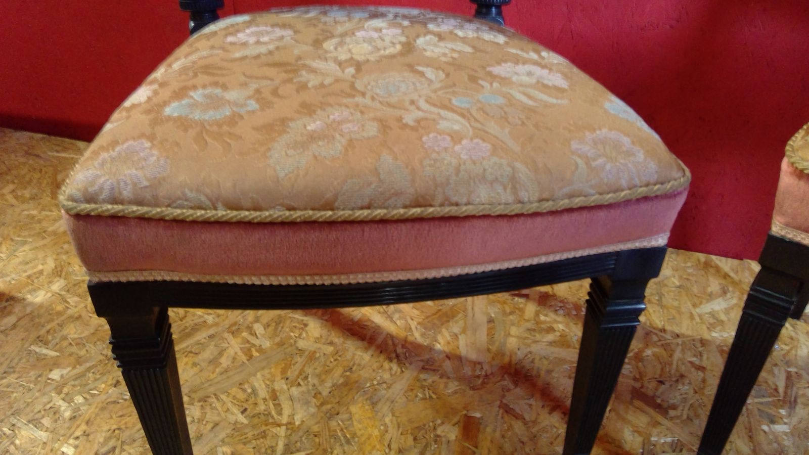 A Pair Of Aesthetic Period Ebonised Salon Chairs By Lamb Of Manchester photo vinterior