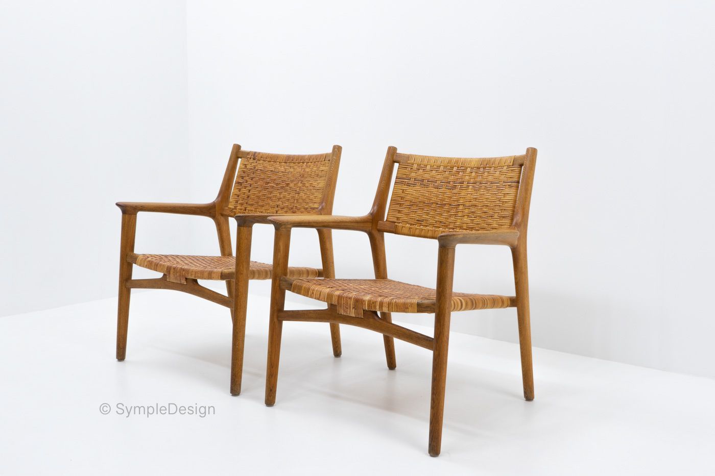 Hans Wegner Jh 516 Lounge Chairs For Johannes Hansen, 1950s photo Furniture