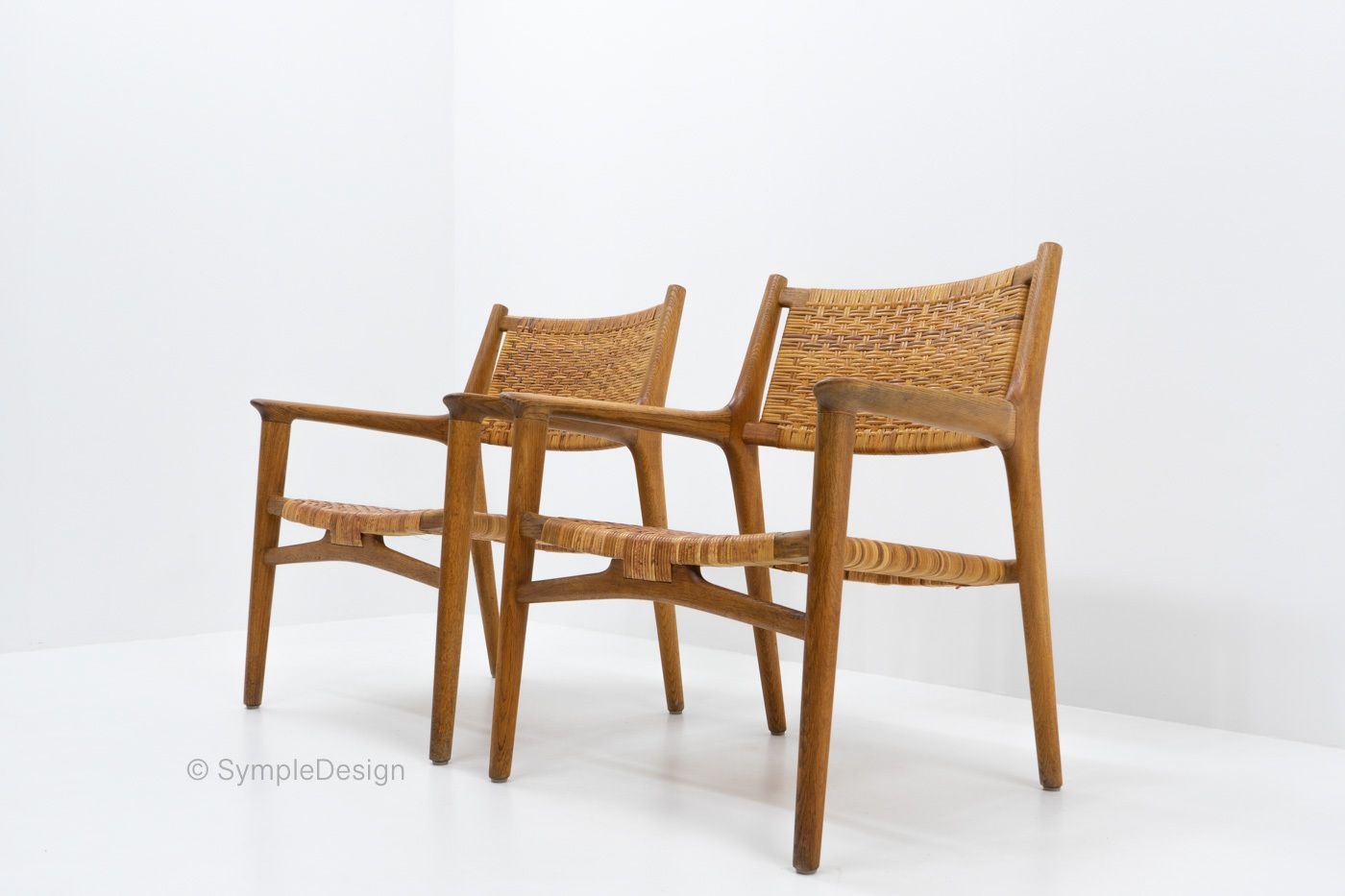 Hans Wegner Jh 516 Lounge Chairs For Johannes Hansen, 1950s photo 13200.0
