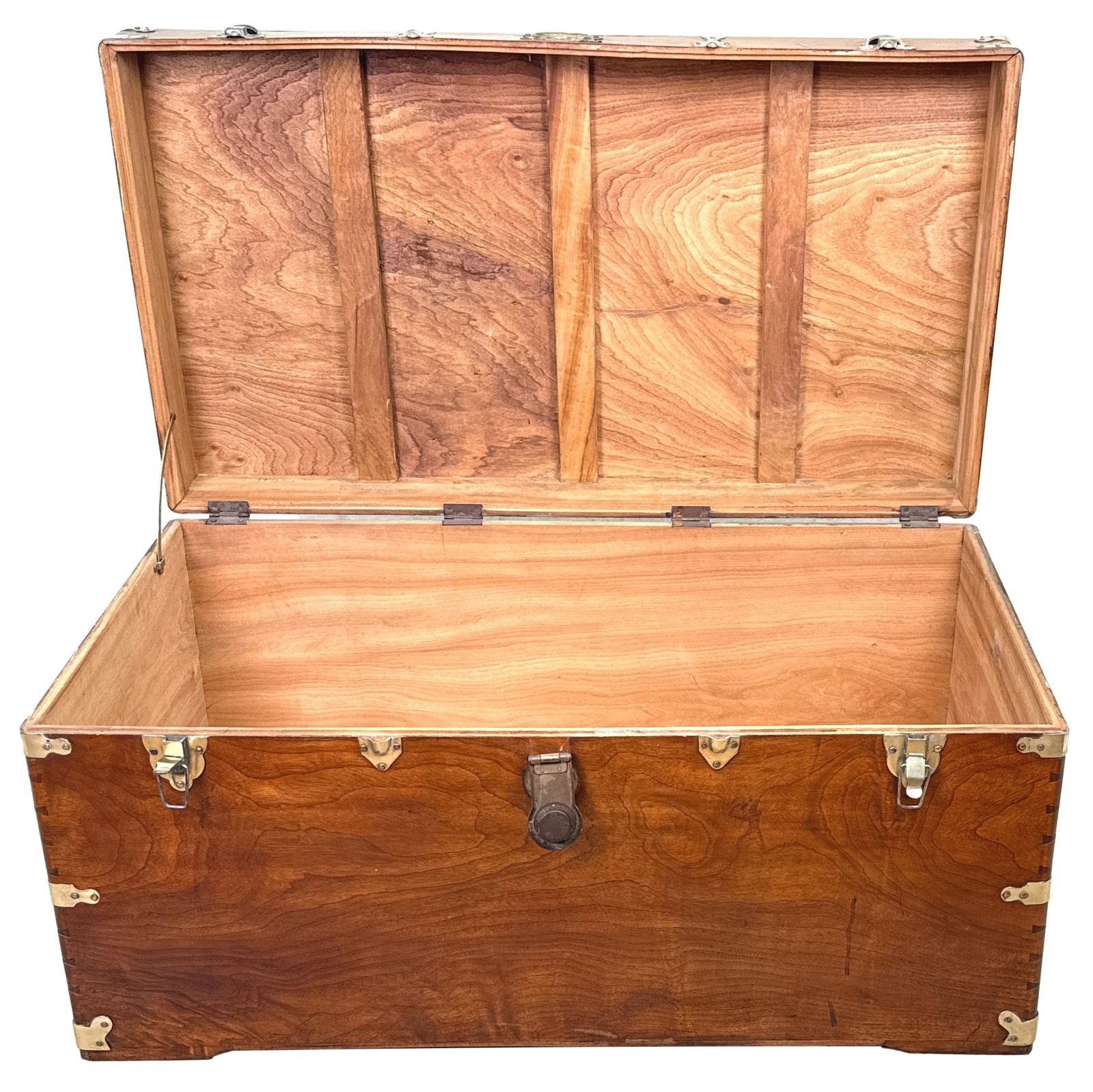 3250.0 Large 19th Century American Military Camphor Campaign Trunk (United States, Circa 1860) photo