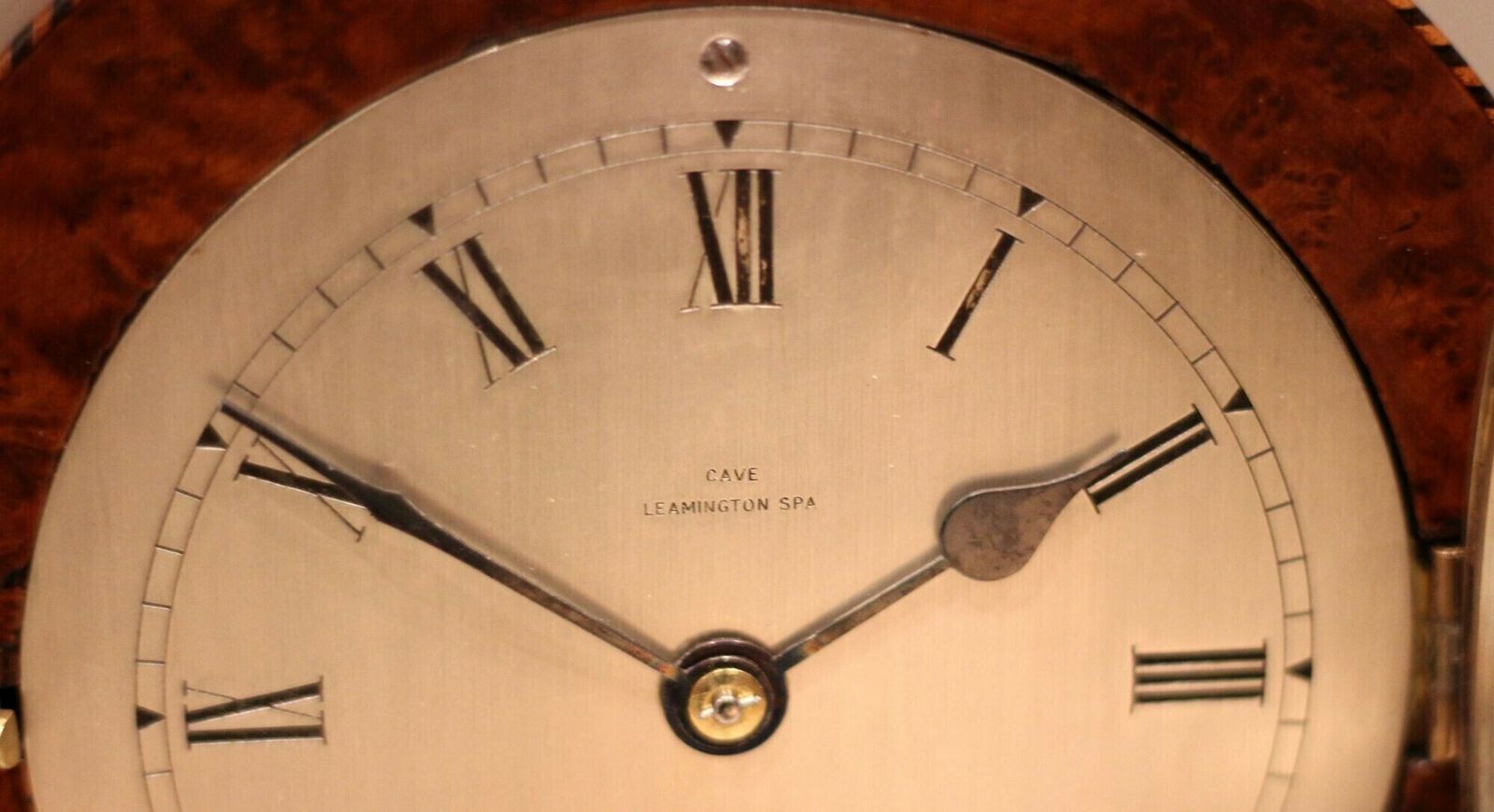 Burr Maple Arch Top Mantel Clock photo 795.0