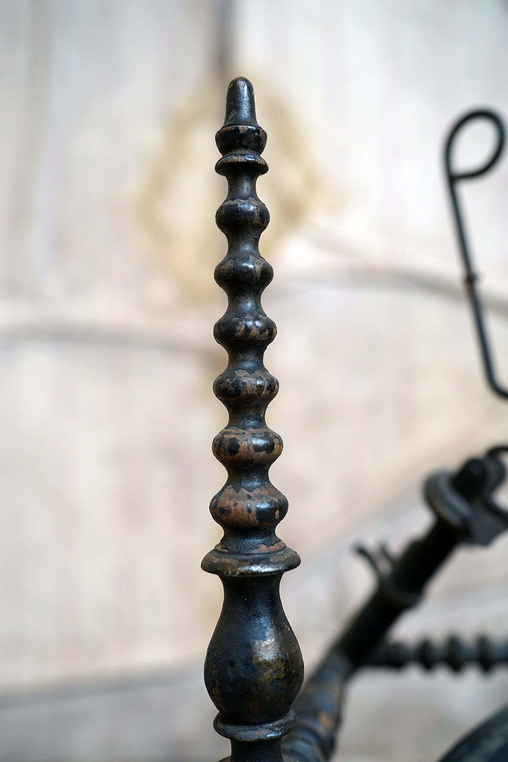 A Unique Early Victorian Ebonised & Bobbin Turned Adjustable Telescopic Table Mirror C.1850 photo buy