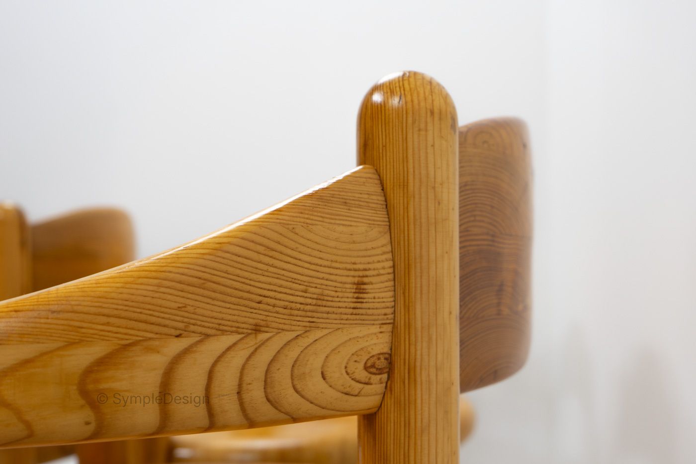 Furniture Pinewood Carver Chairs By Rainer Daumiller, 1970s photo