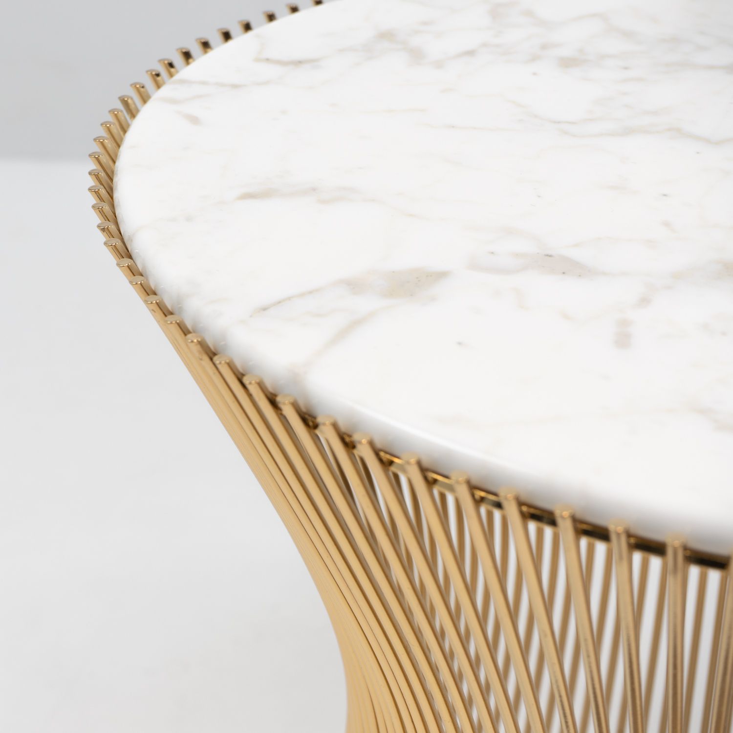 Side Table By Warren Platner For Knoll International, 18k Gold photo vinterior