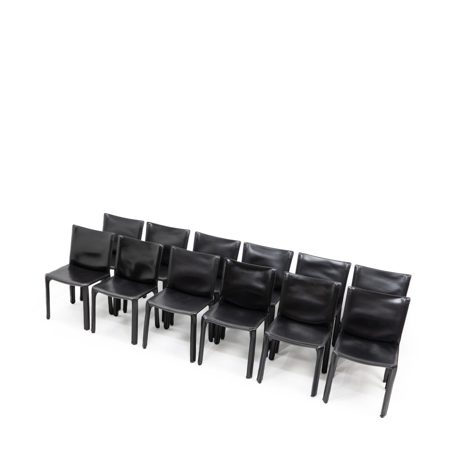 Mario Bellini For Cassina Cab 412, Set Of 12, 1990s