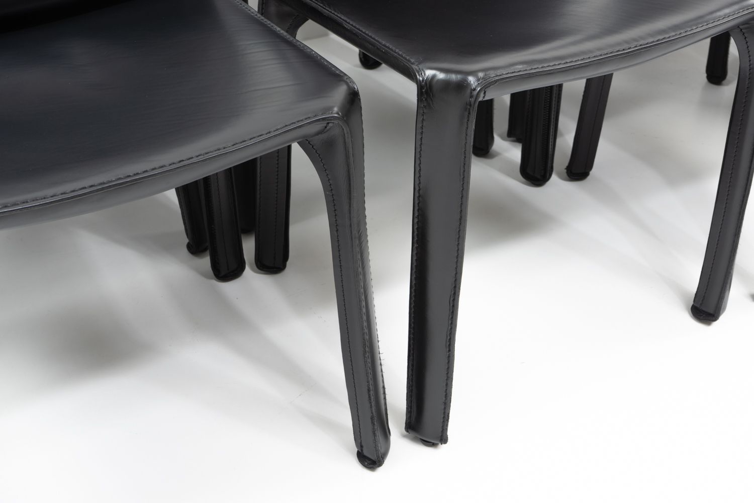 photo vintage Mario Bellini For Cassina Cab 412, Set Of 12, 1990s