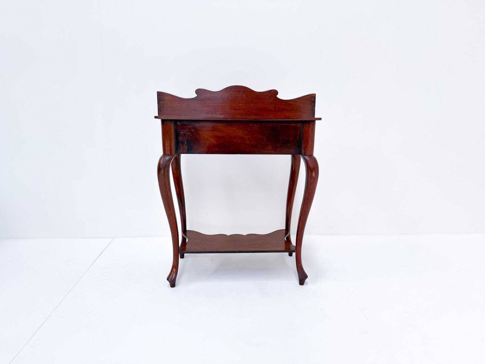 Antique Walnut Console Table With Drawer photo vintage