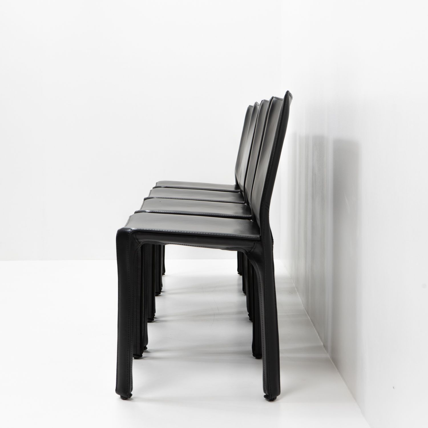 Mario Bellini For Cassina Cab 412, Set Of Four, 1990s photo vinterior