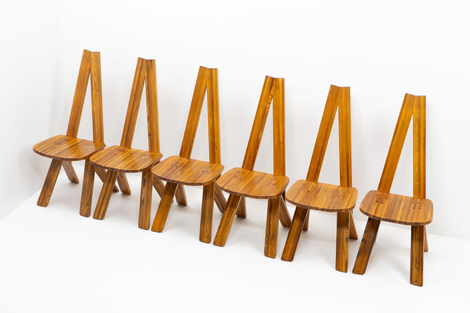 Original French Design Pierre Chapo S45 Chairs, Set Of Six – 1970s photo 7000.0