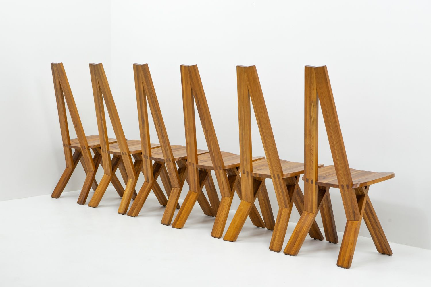 Original French Design Pierre Chapo S45 Chairs, Set Of Six – 1970s photo vinterior