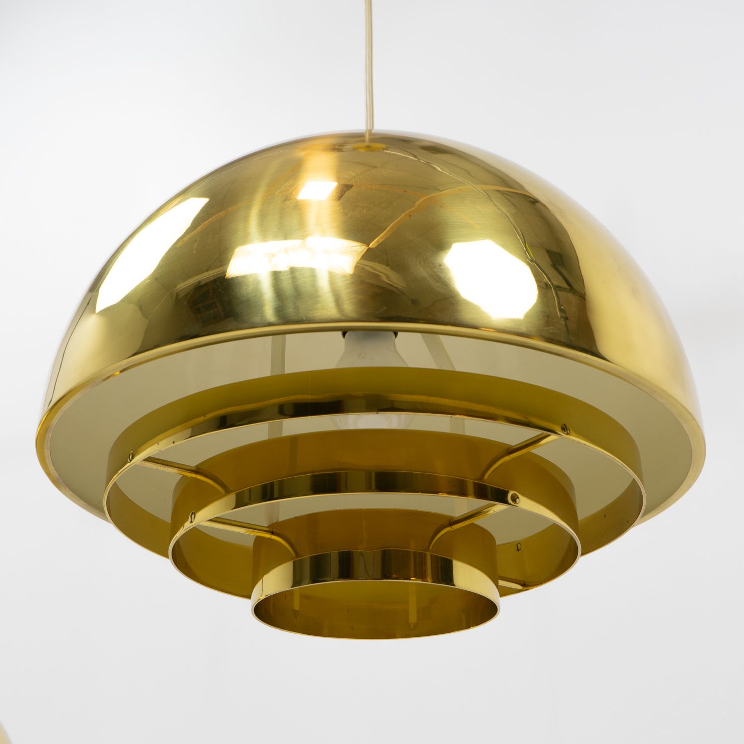 Vereinigte Werkstätte, Brass Pendants, Germany 1970s – Set Of 2 photo vintage
