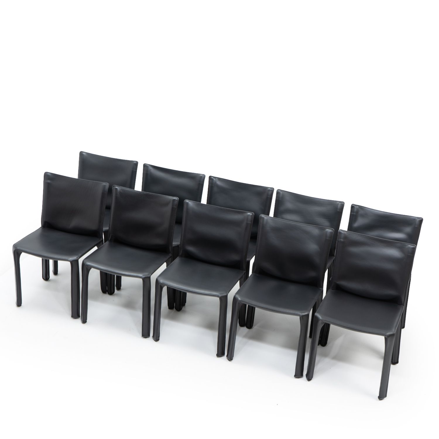 Mario Bellini For Cassina Cab 412, Set Of 10, 1990s