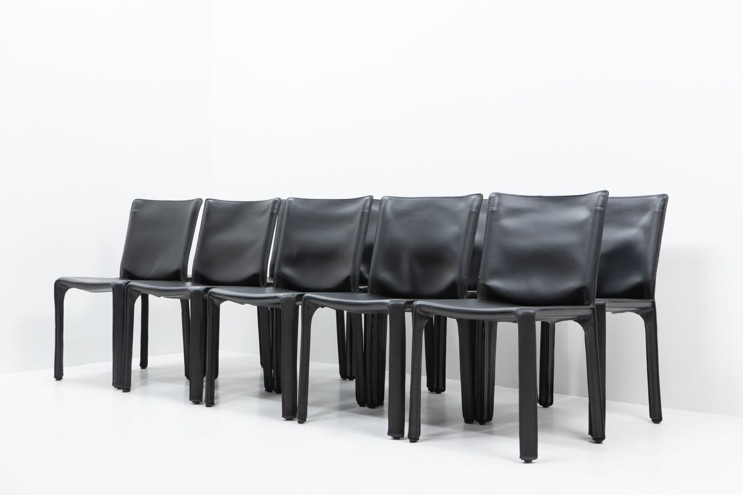 Mario Bellini For Cassina Cab 412, Set Of 10, 1990s photo furniture