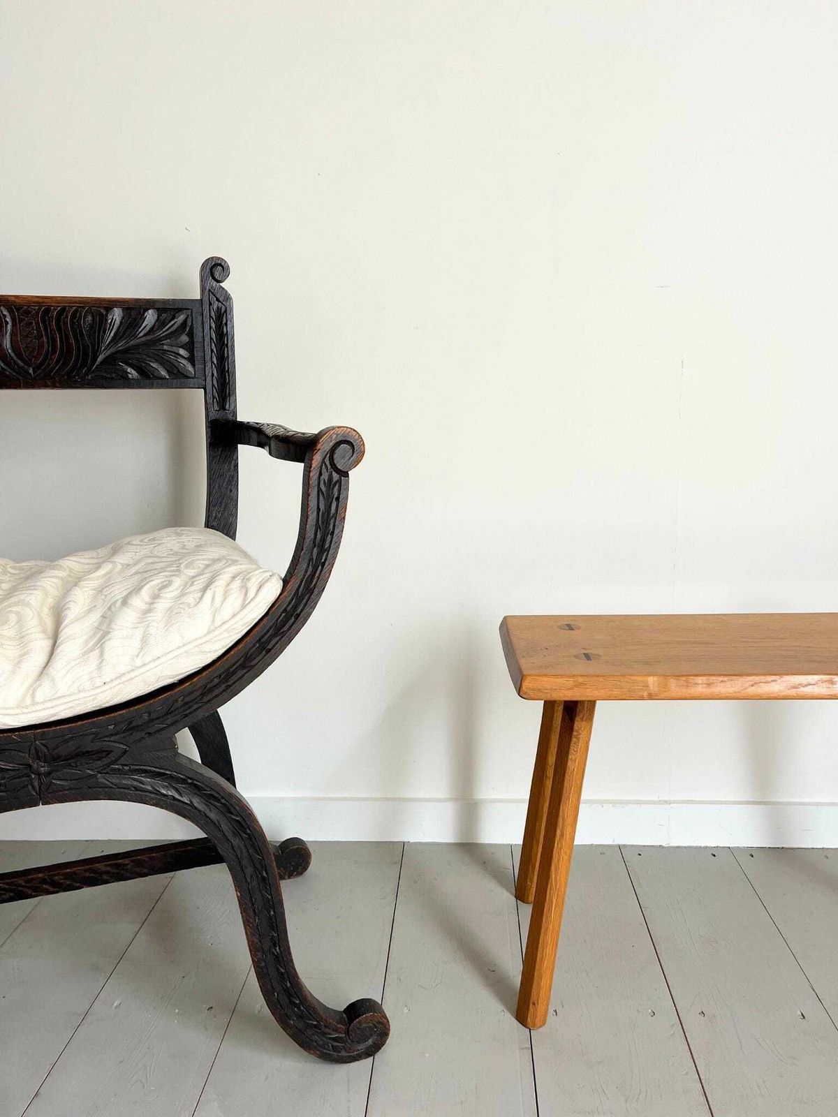 Cotswold School Minimalist Side Table Handmade In Solid Wood, Mid Century C.1960 1970 photo furniture