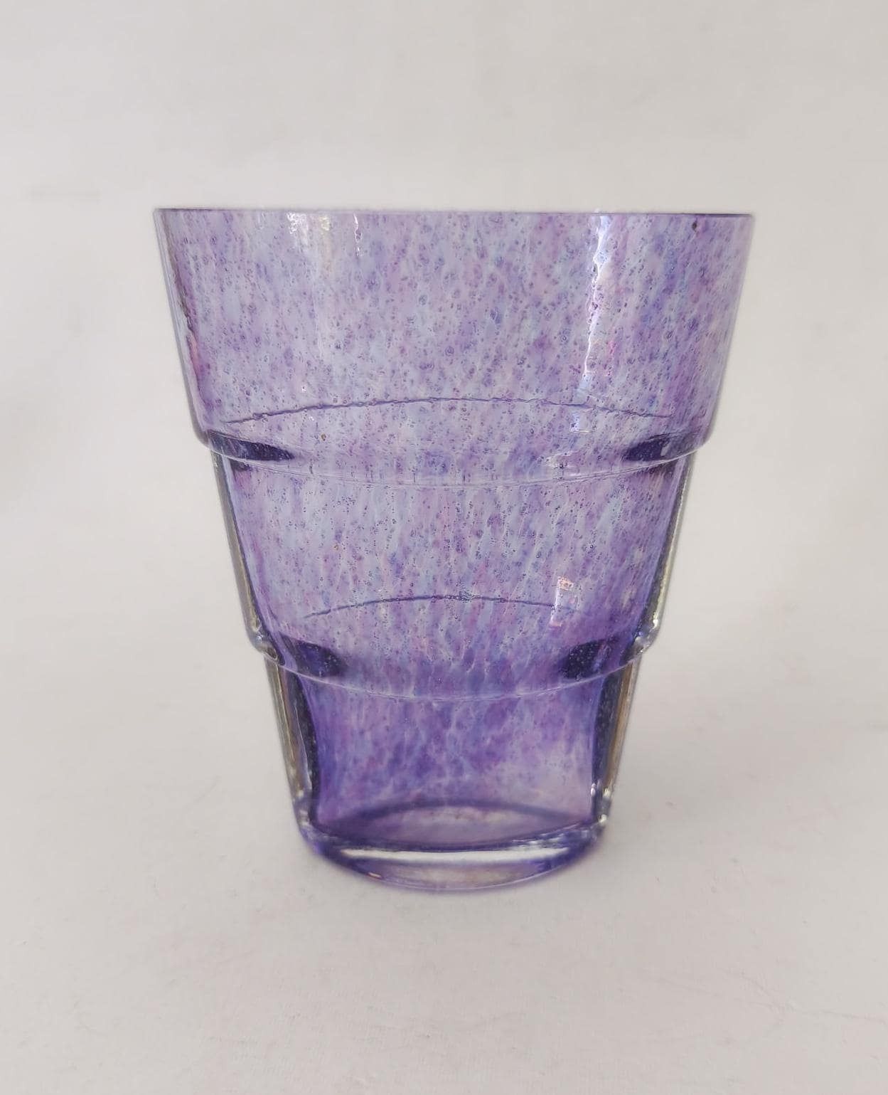 Kosta Boda Purple Glass Vase Design Ann Wahlstrom Vintage Made In Sweden