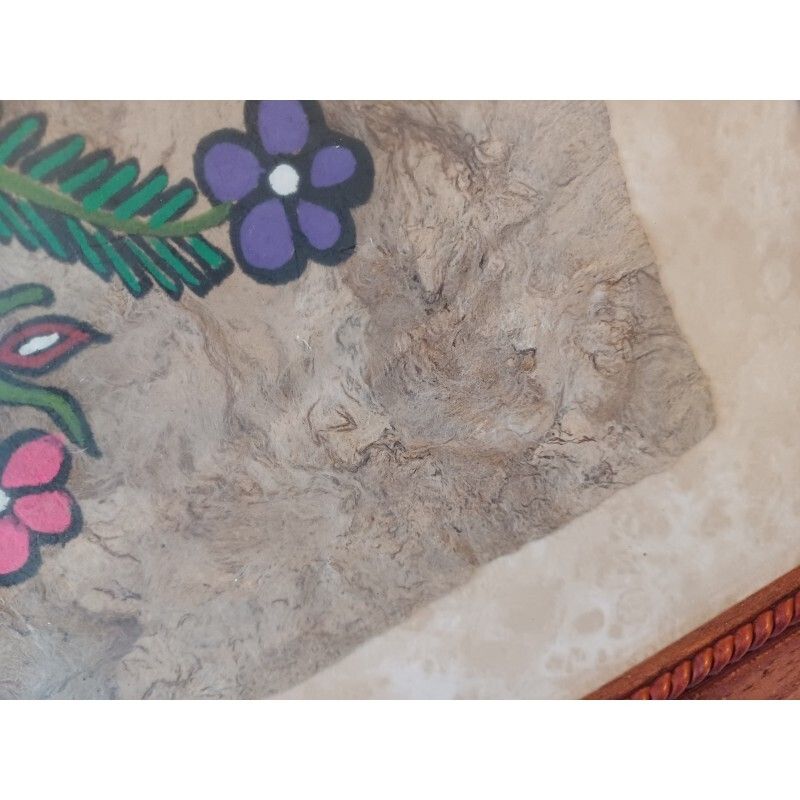 Painting On Lama Or Vicuna Skin, Mayan Or Aztec photo buy