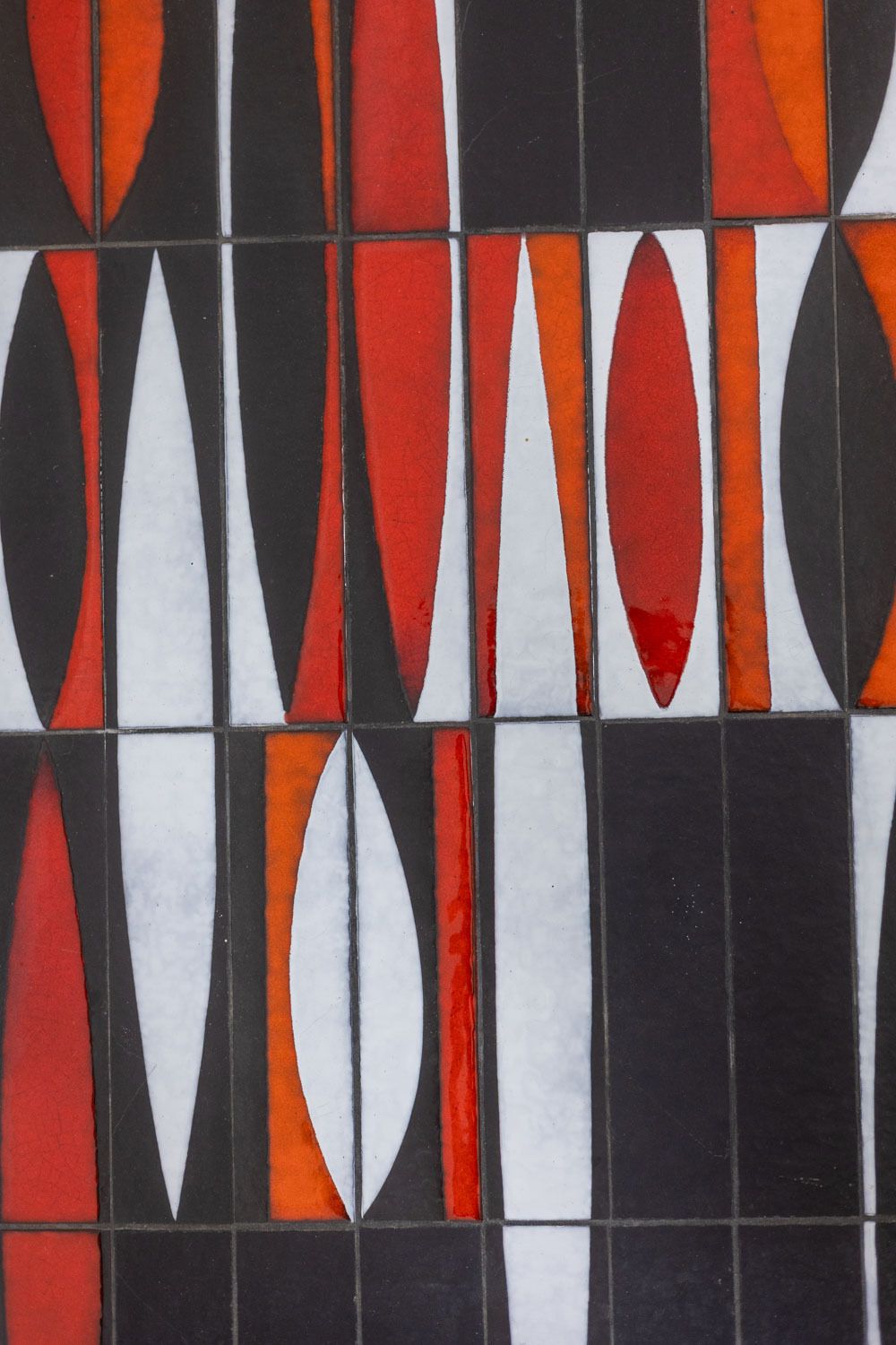 Capron. “Navette” Coffee Table In Black And Red Glazed Stoneware. 1960s. photo Furniture