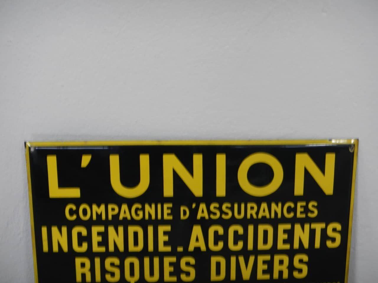 License Plate Union Compagnie Assicurance France, 1930 photo vintage