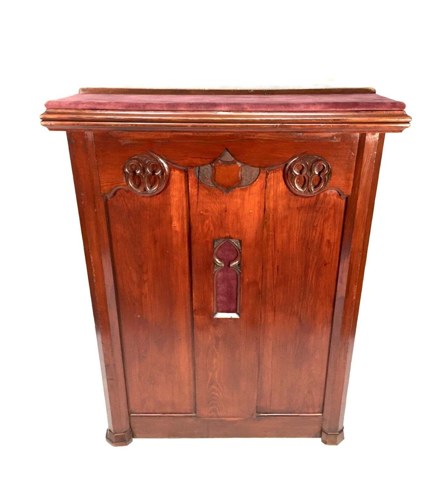 Antique Wooden Order Of Buffaloes Used Lectern / Book Stand Restaurant C.1900 photo furniture
