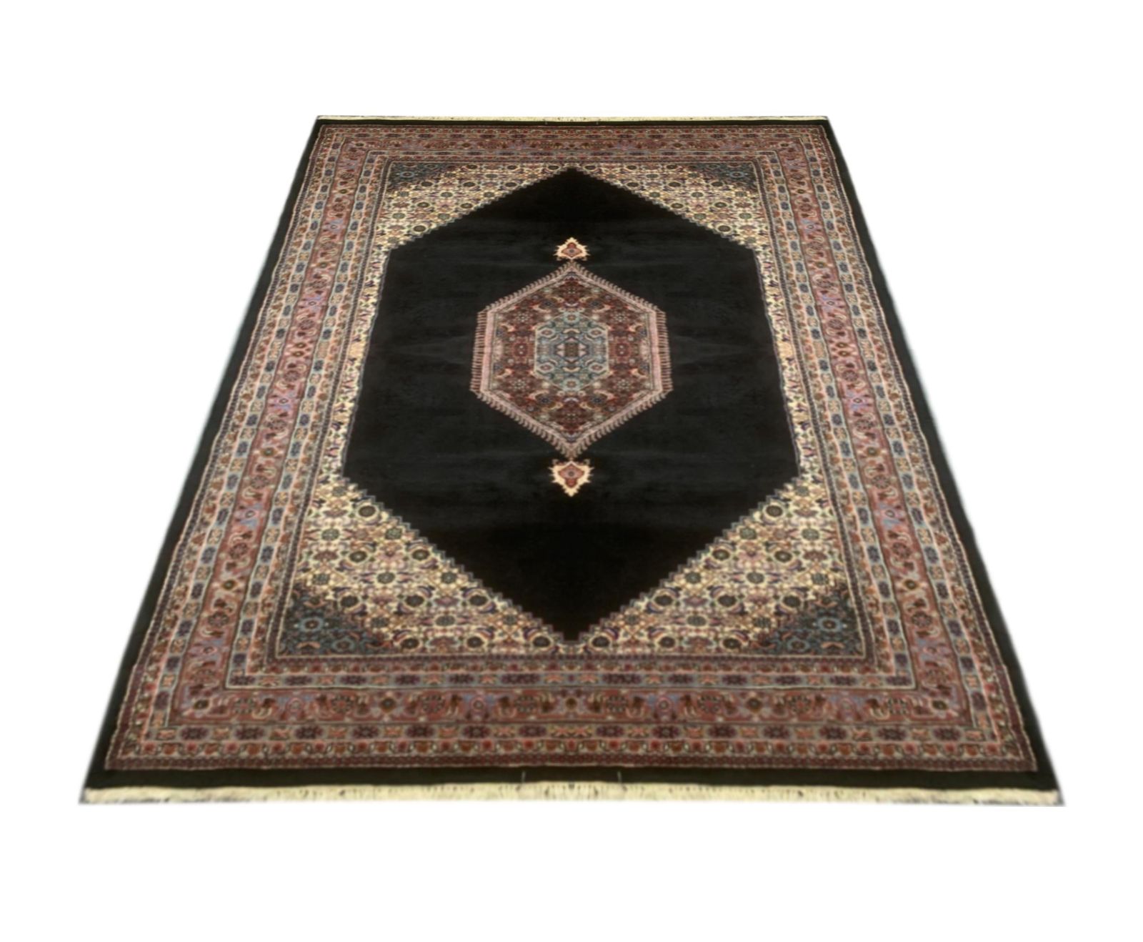 Black Vintage Rug, Geometric Rug Medallion Carpet, Home Interior Livingroom Rug photo furniture