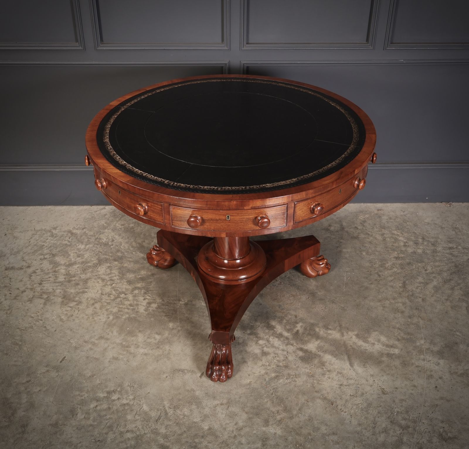 photo furniture William IV Mahogany Rotating Drum Table