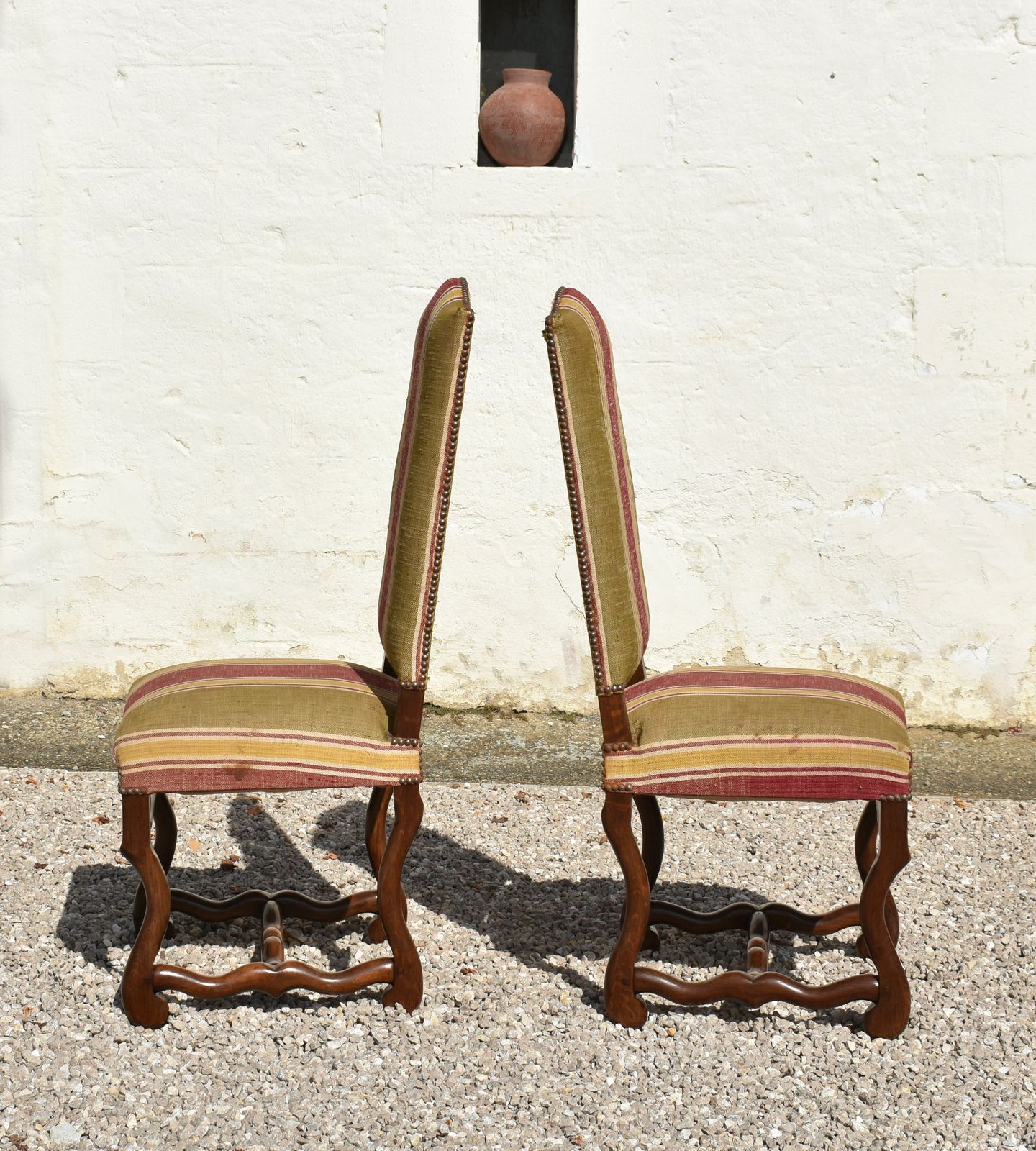 photo for sale Set Of 6 French Os De Mouton Dining Chairs In Oak Style Louis XIII