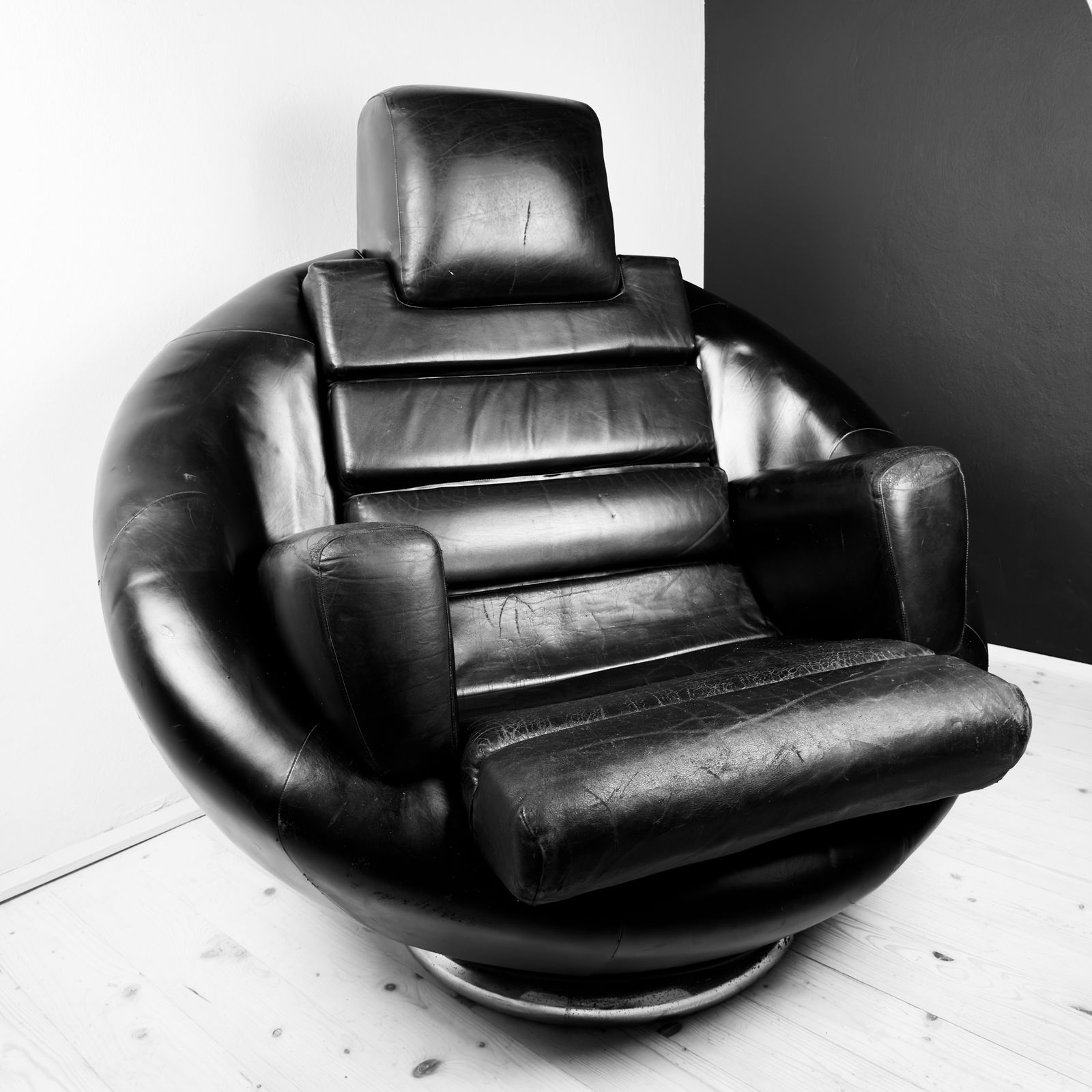 Brutalist Black Armchair By Boris Krstulović, Yugoslavia, Croatia, 1970s photo Furniture