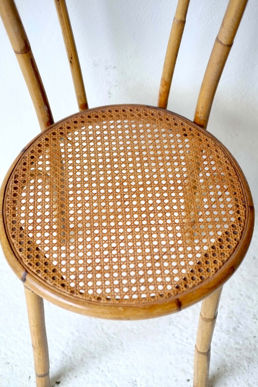 Meubels A Set Of Four French Midcentury Bamboo Dining Chairs photo