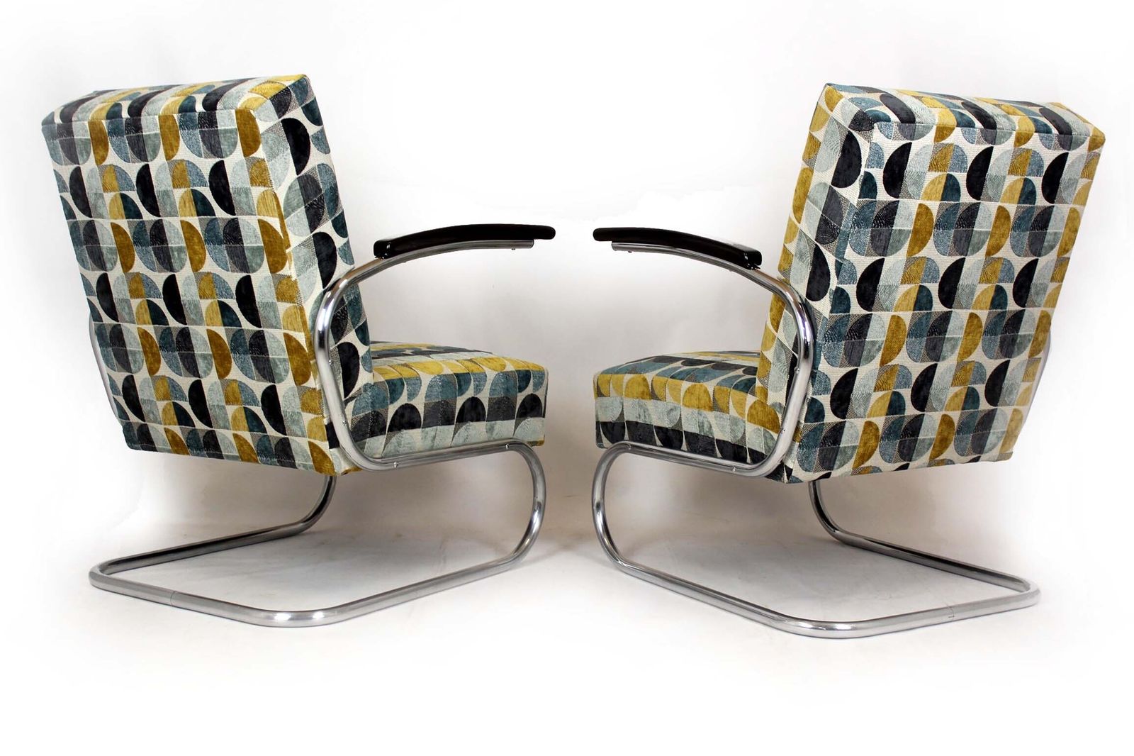 Furniture Restored Bauhaus Tubular Armchairs By W. H. Gispen For Mücke Melder, 1930s, Set Of 2 photo