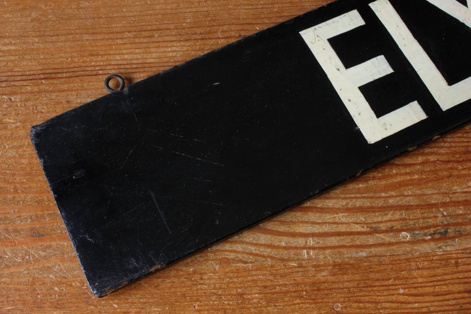Antique Ely Train Destination Sign. Black Railway Station Signage. photo buy