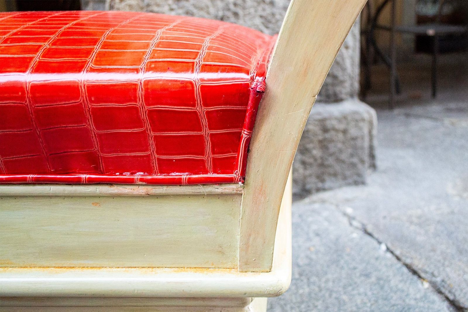 Art Deco Stools In Wood, Brass And Leather, Italy, 1930s, Set Of 2 photo 2166.0