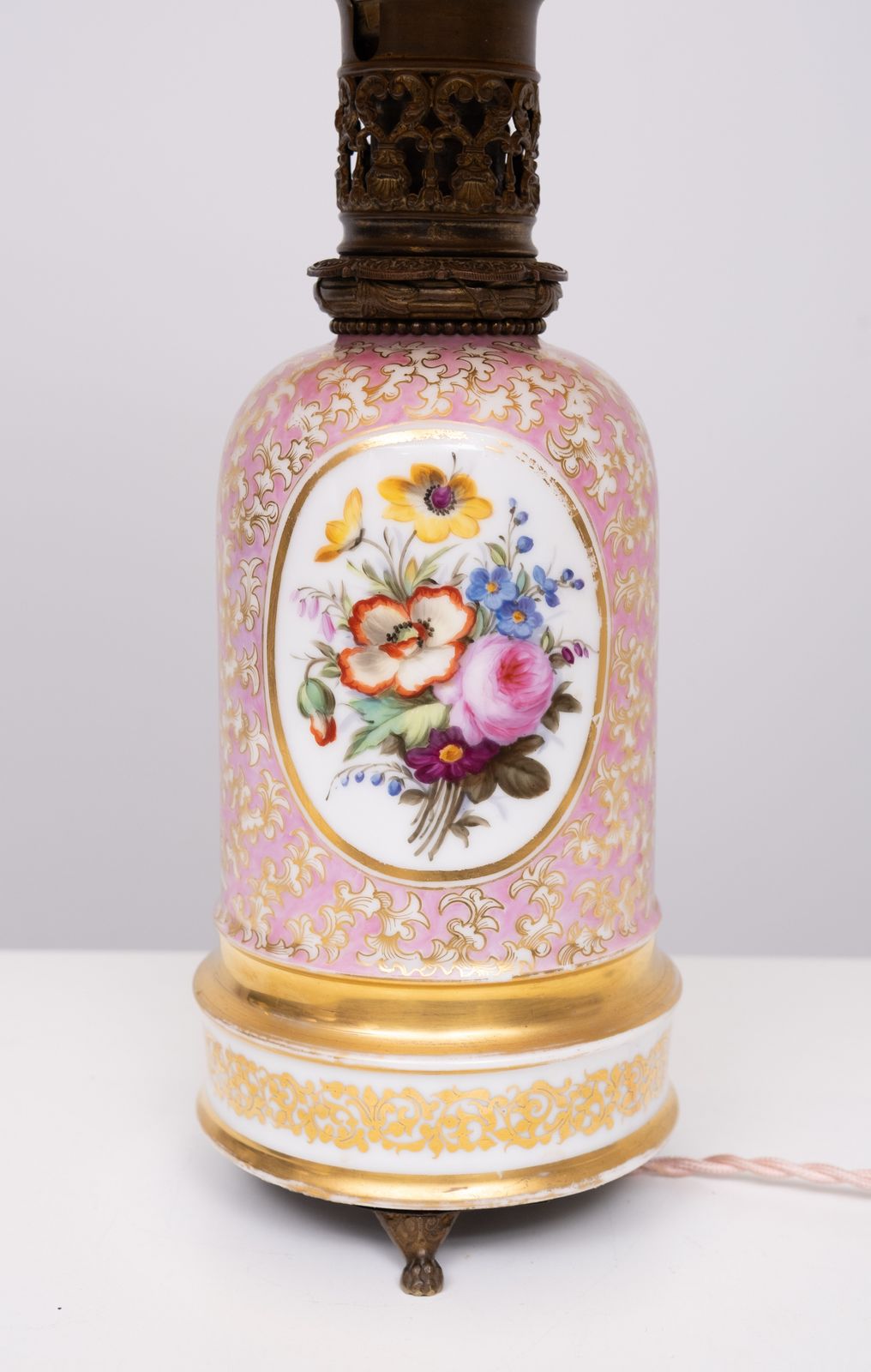 photo furniture Stunning France Sevres Porcelain Hand Painted Table Lamp 1880s