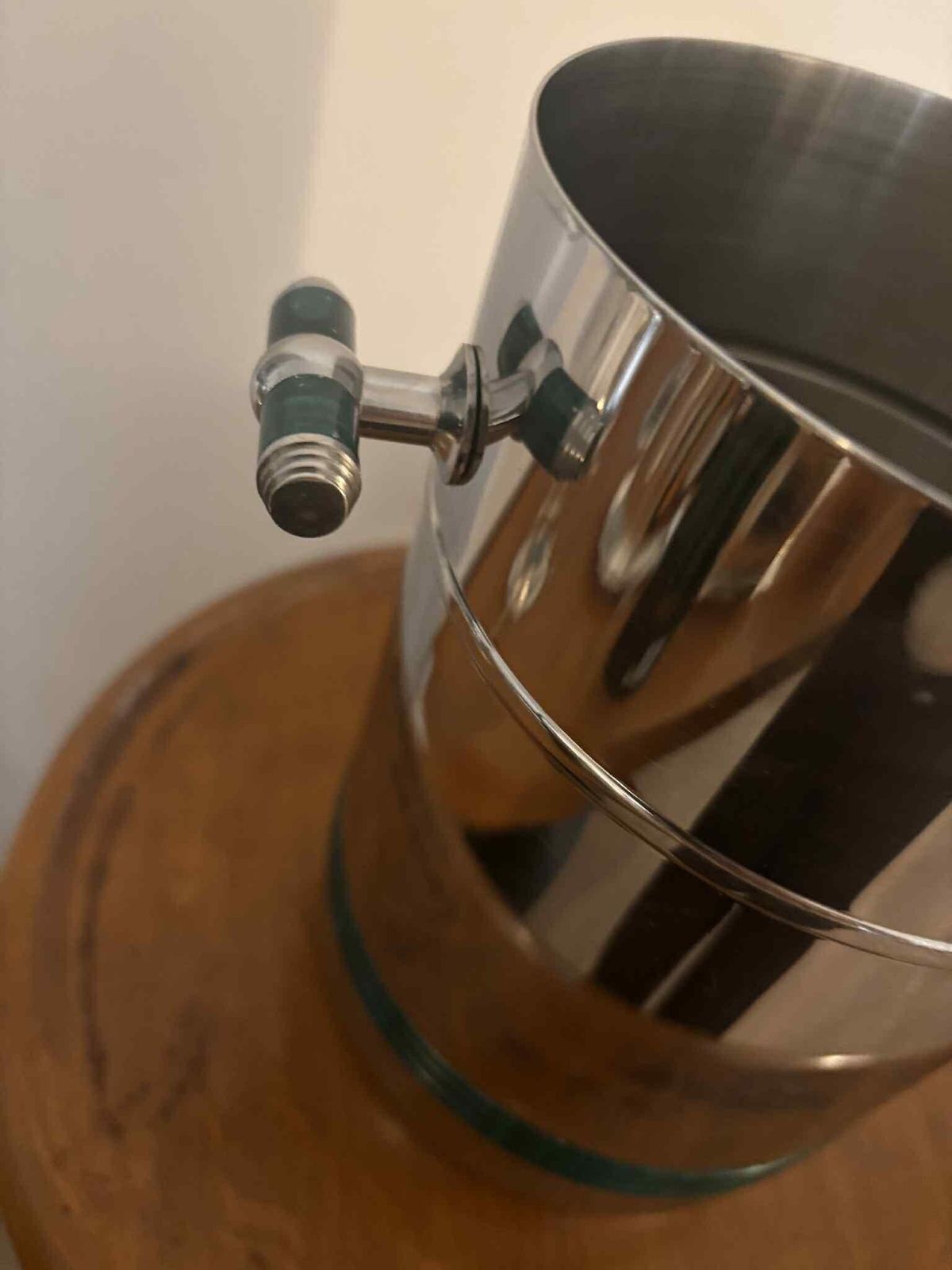 Vintage French Stainless Steel Ice Bucket – Jean Couzon Mid Century – Wine Or Champagne Cooler – Barware – Wedding Gift photo for sale