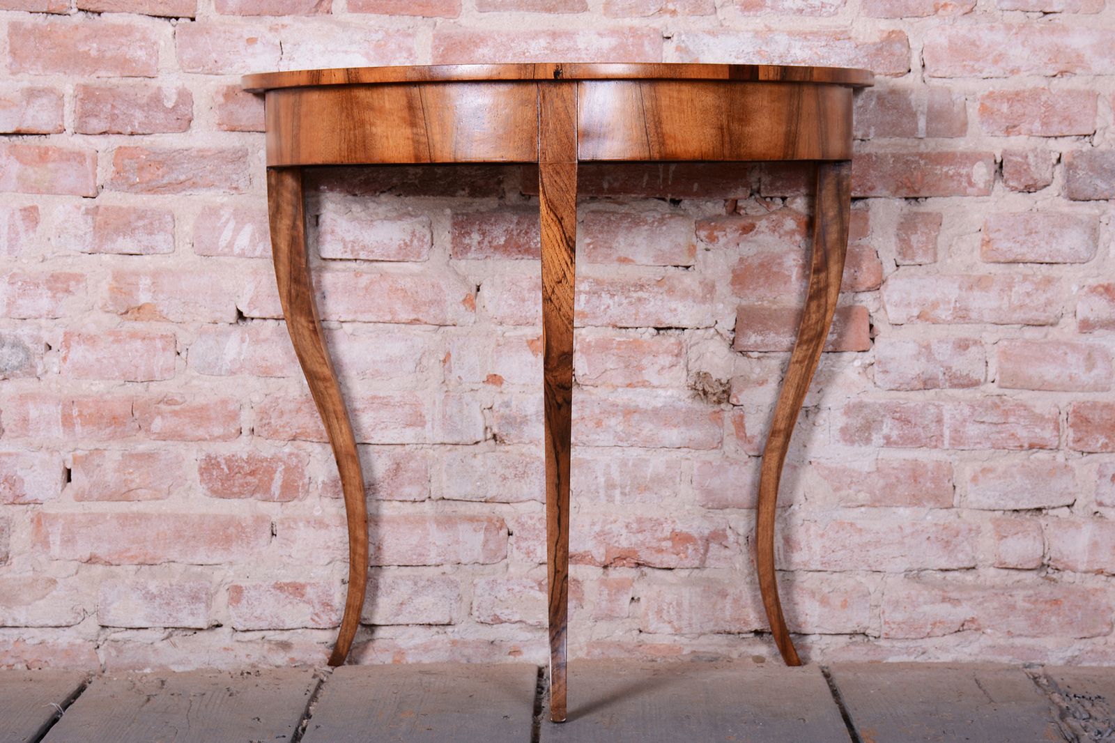 Restored Biedermeier Side Table, Walnut, Revived Polish, Austria 1820s photo vintage