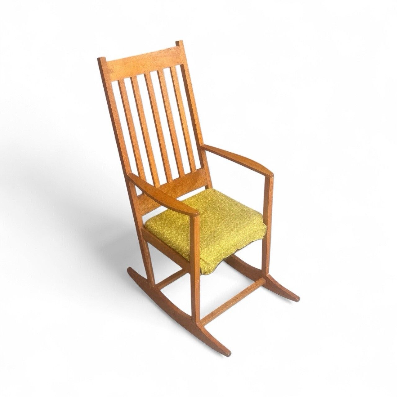 photo furniture Mid Century Oak Armchair Rocking Chair Robin Nance Superior Quality C1960s