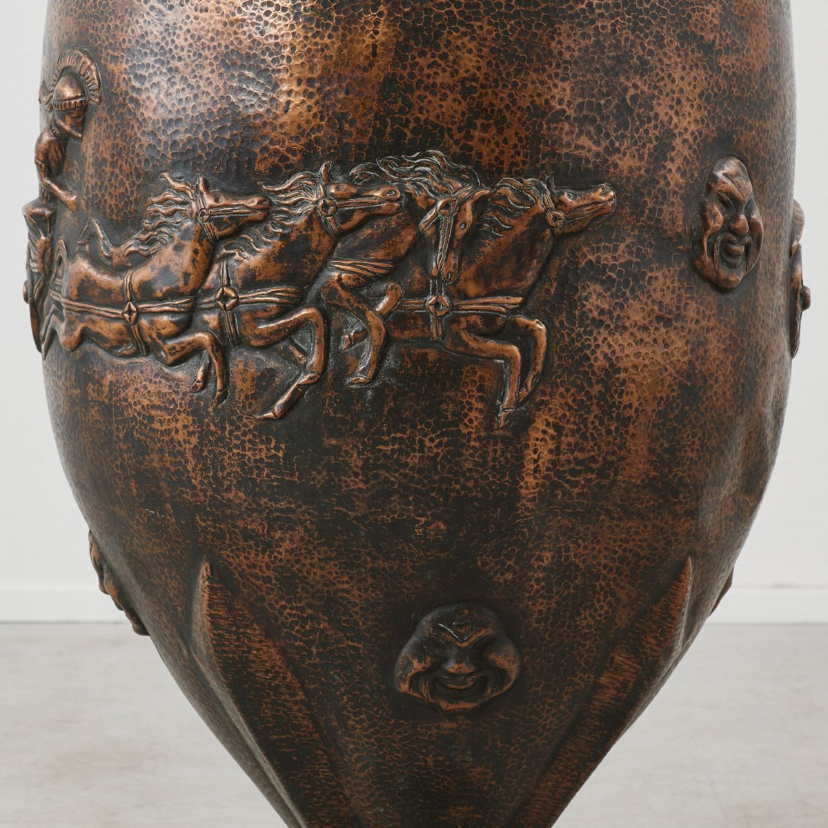 Angelo Bragalini Large Vase In Copper Italy, 1950s photo Home Decor