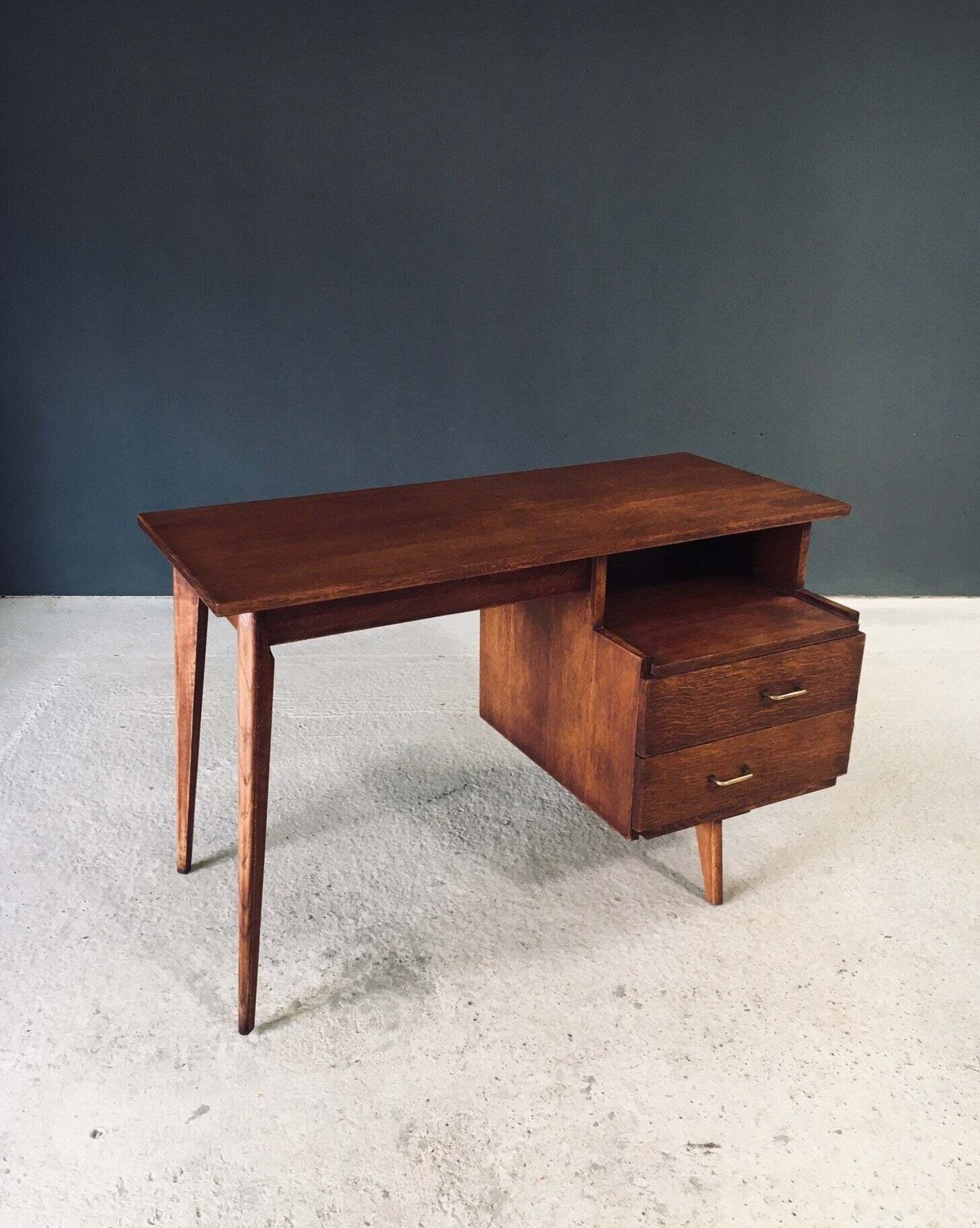 Modernist Reconstruction Design Writing Desk, France 1950's photo 3000.0