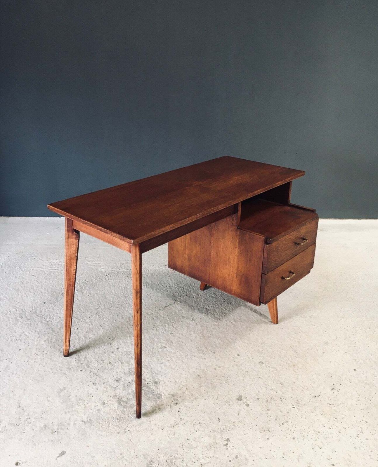 photo vinterior Modernist Reconstruction Design Writing Desk, France 1950's
