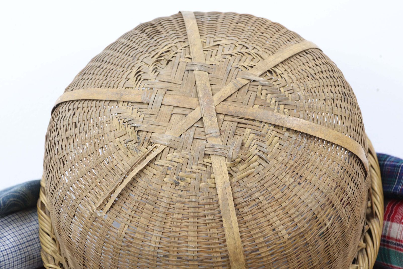 Mid 20th Century Handwoven Okimono Kago Style Japanese Basket (1) photo 75.0