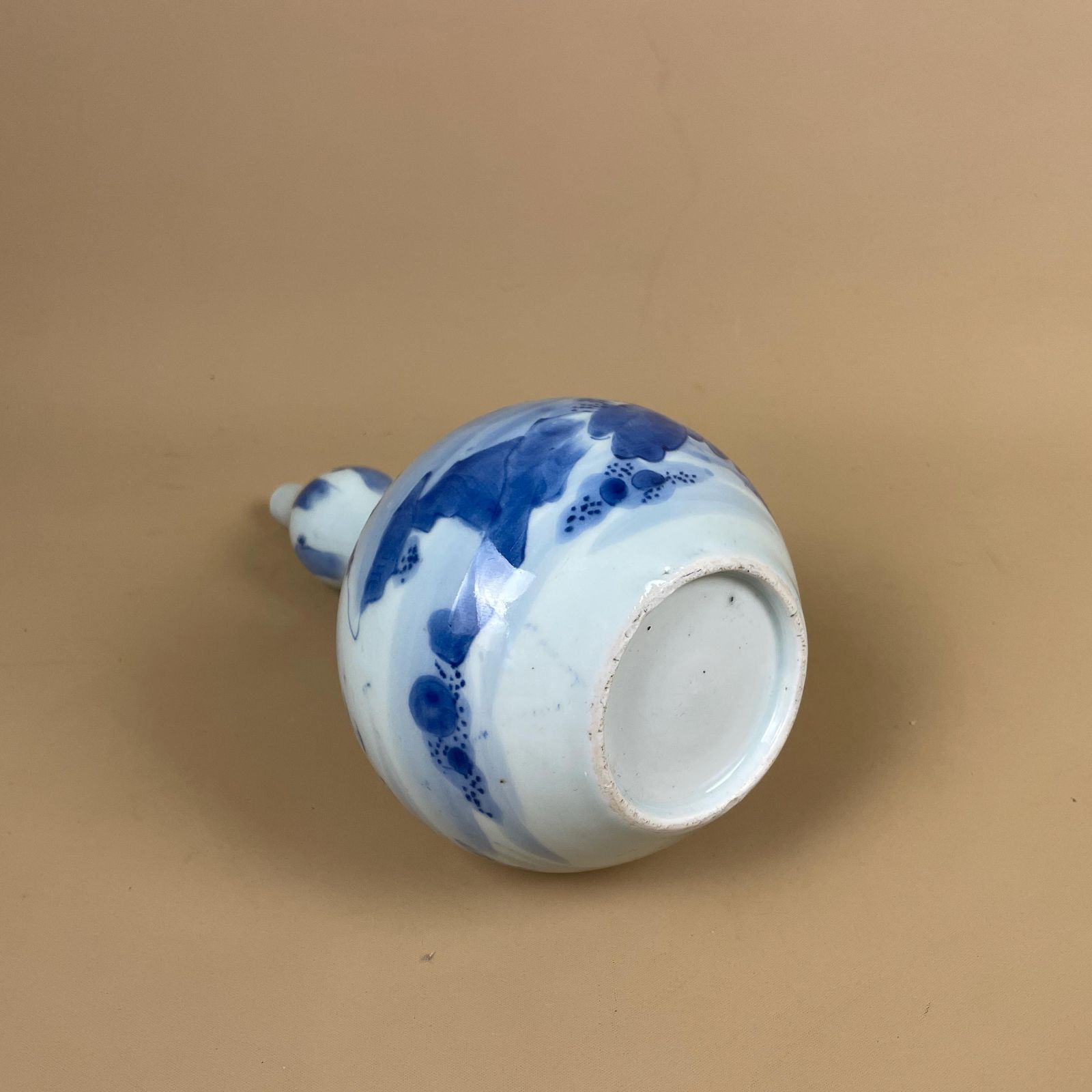 Vintage Japanese Vase Hand Painted Blue & White Decorative Ceramic Pot Thin Neck Table Windowsill Display Indoor Oriental Asian Scenic photo buy