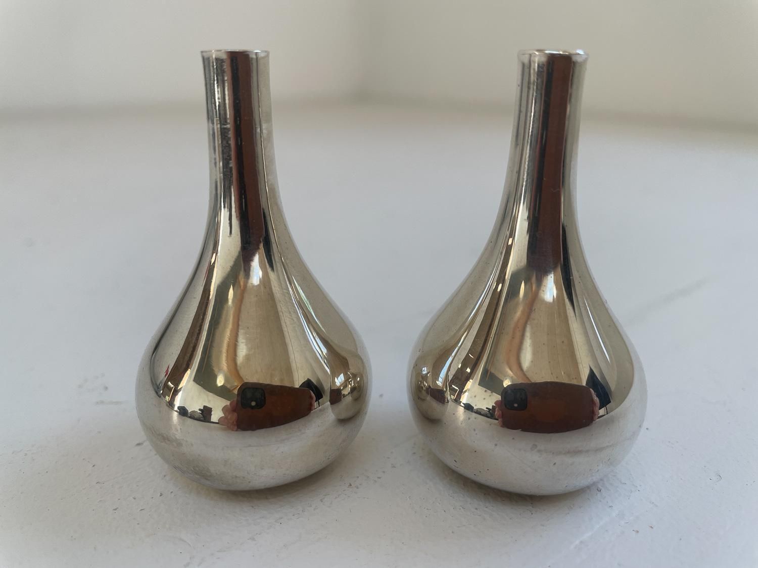 Danish Onion Candle Holders In Gift Box By Jens H. Quistgaard 1960s, Set Of 2. photo 70.0